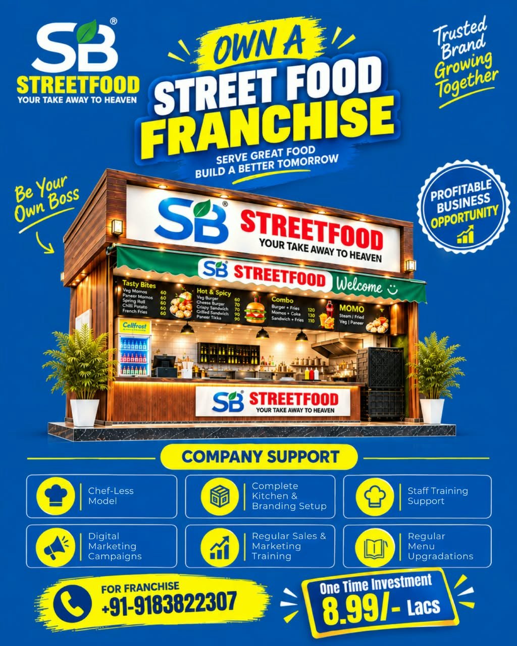 SB Street Food franchise outlet concept and company support